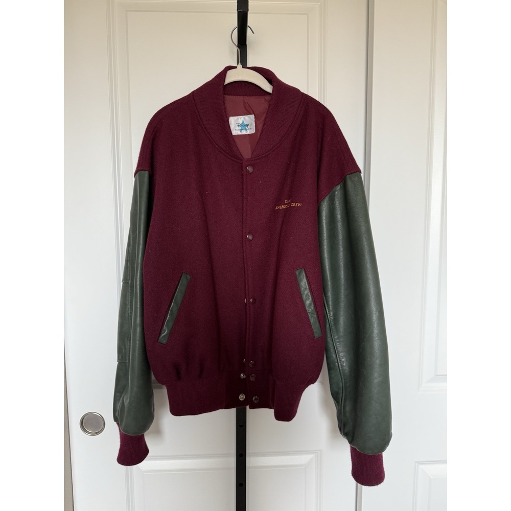 VTG Disney Hunchback Of Notre Dame Animation Crew Jacket SZ M Letterman Rare - Picture 2 of 10